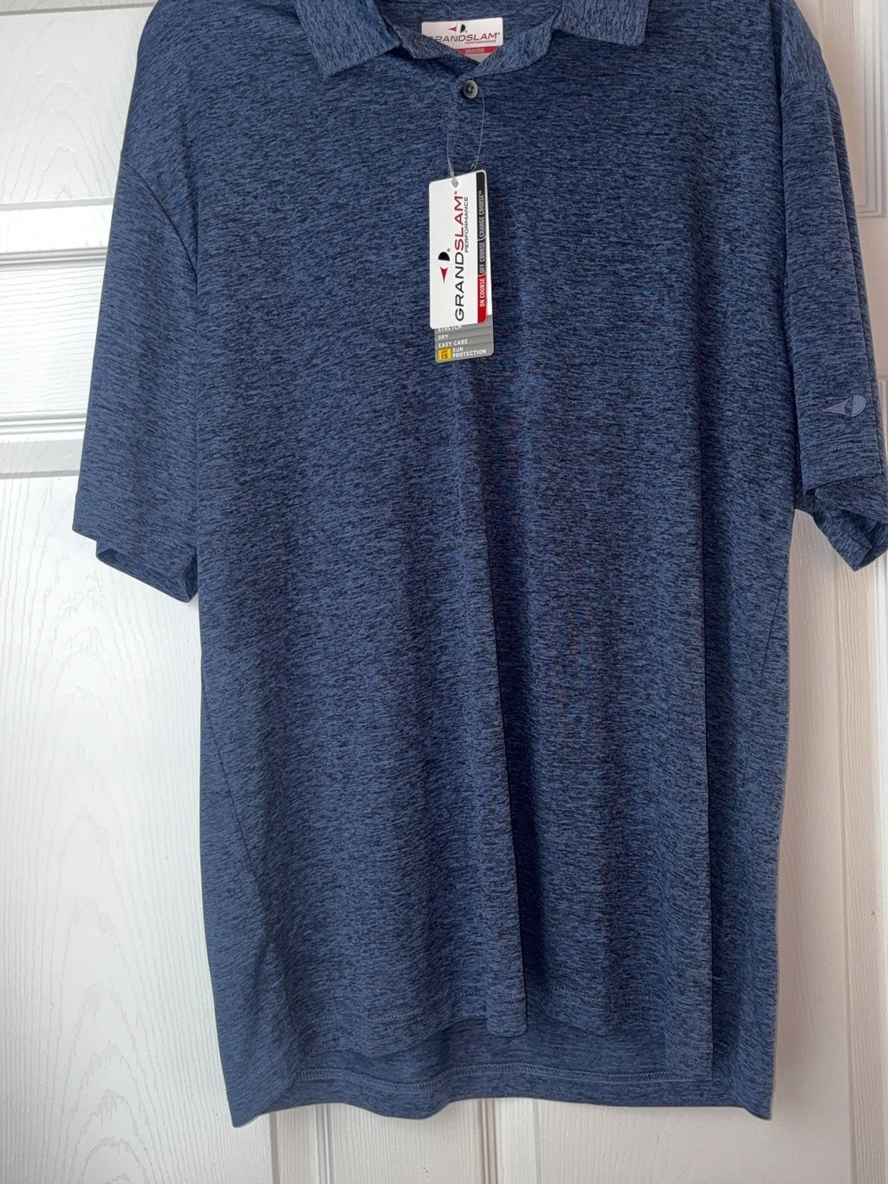 Grand Slam Men's Navy Heather Performance Polo